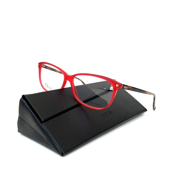 New DIOR Frames CD3271 QYB 55 13 140 Eyeglasses Women's Red Tortoise Eyeglasses - Picture 1 of 10